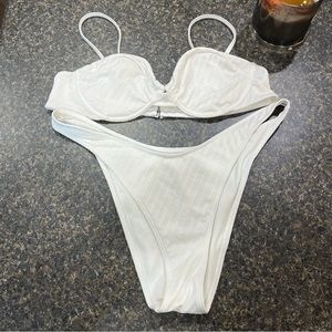 White Abercrombie bikini set